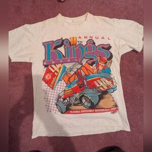 Vintage 90s retro graphic race car t-shirt Ohio souvenir screen print kings